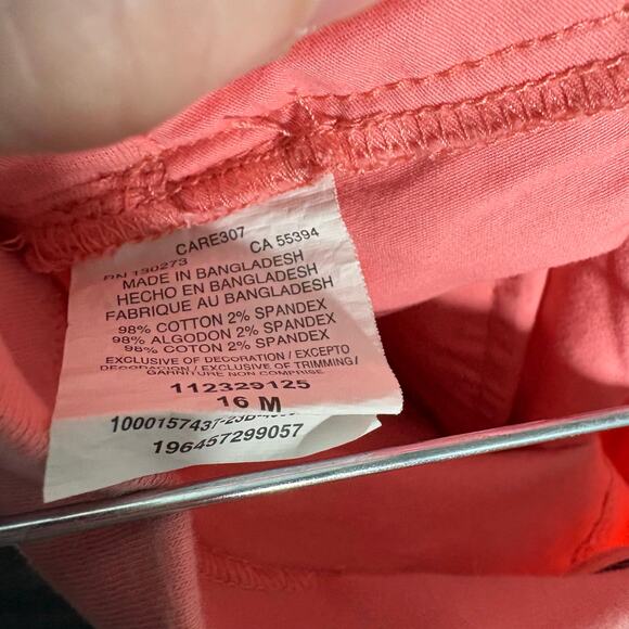 Lee Pink Utility Elastic Waist casual Cargo Shorts - Size 16 - Women's Plus Size - Picture 5 of 7